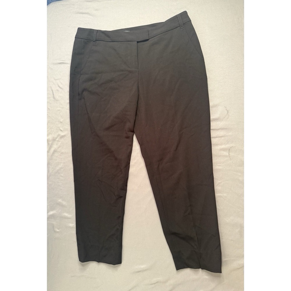 White House Black Market Women's Black Straight Dress Pants, Size 6